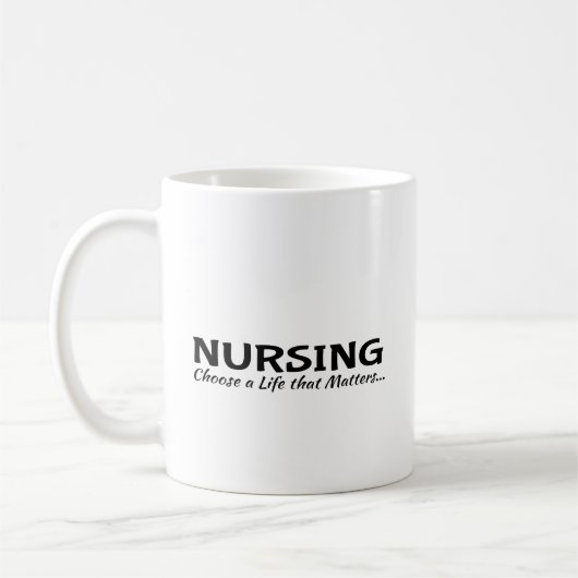 Mug Coupe de café : Soins infirmiers (Gauche)