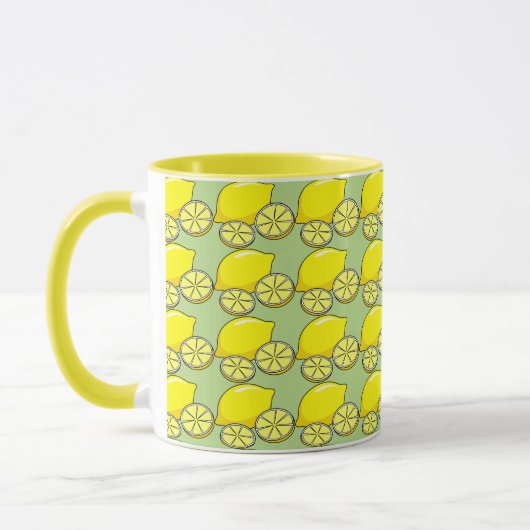 Mug Coupe de café vert citron et citron vert (Gauche)