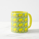 Mug Coupe de café vert citron et citron vert (Devant droit)