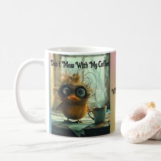 Mug Coupe de café Whimsical Wackadoodle personnalisabl (Avec donut)
