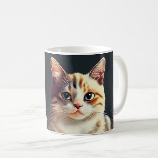 Mug Coupe de chat mignonne (Devant droit)