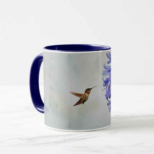 Mug Coupe de colibri et de lys Flower Art (Devant gauche)
