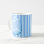 Mug Coupe de coloriage des oeufs de Pâques bleu (Devant gauche)