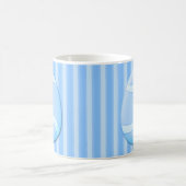 Mug Coupe de coloriage des oeufs de Pâques bleu (Centre)