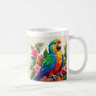 Mug Coupe de design de perroquet dynamique