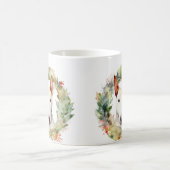 Mug Coupe de fête de la couronne de Noël Bull Terrier (Centre)