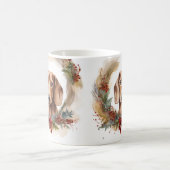 Mug Coupe de fête de la couronne de Noël de Dachshund (Centre)