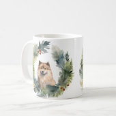 Mug Coupe de fête de la couronne de Noël finlandaise (Devant gauche)