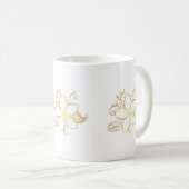 Mug Coupe de fleur dorée (Devant droit)
