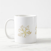 Mug Coupe de fleur dorée (Gauche)