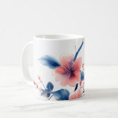 Mug Coupe de motif de fleurs (Devant gauche)