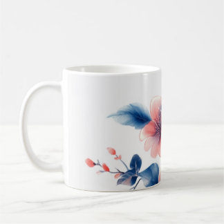 Mug Coupe de motif de fleurs