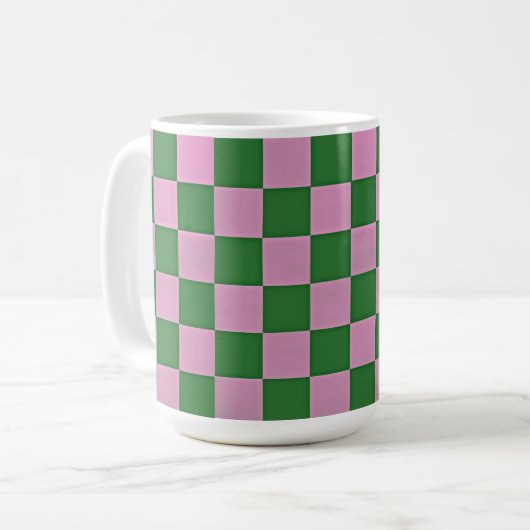 Mug Coupe de Musique rose et verte de style rétro (Devant gauche)