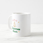 Mug Coupe de Noël de la joie avec l'or (Devant gauche)