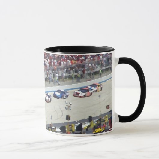 Mug Coupe de peinture à l'huile de course (Droite)