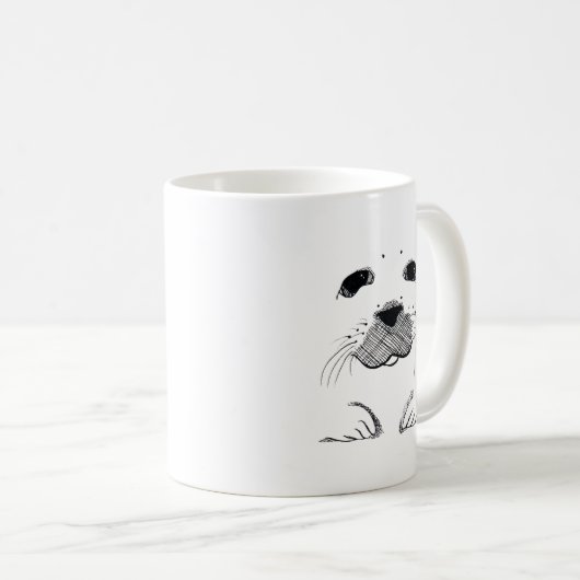 Mug Coupe de phoque de harpe (Devant droit)