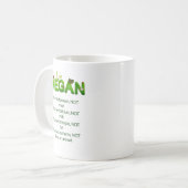 Mug Coupe de slogan végétalien. (Devant gauche)
