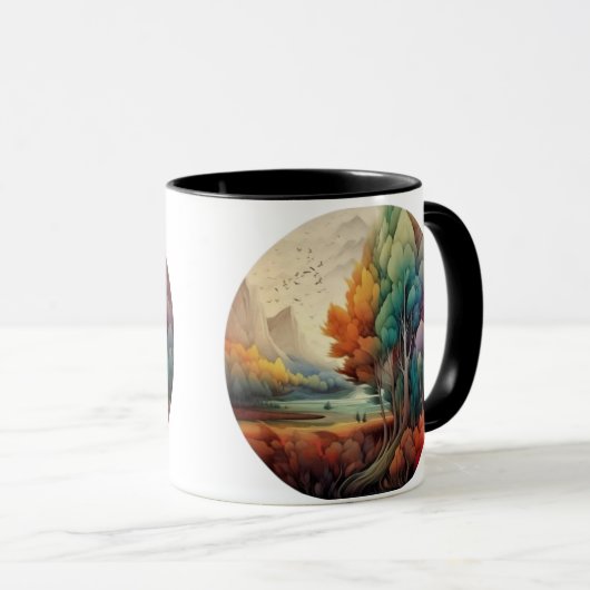 Mug Coupe de thé fleurie (Devant droit)