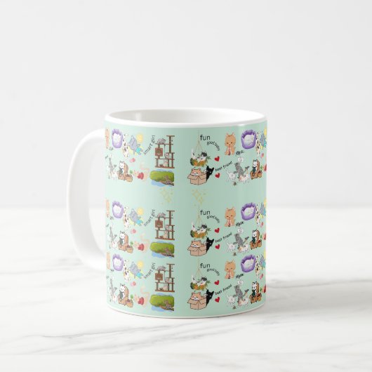 Mug Coupe des chats et des chats mignons (Devant gauche)