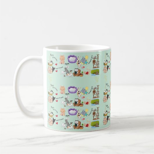 Mug Coupe des chats et des chats mignons (Gauche)