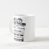 Mug Coupe des enseignants français de cadeaux amusants (Devant gauche)
