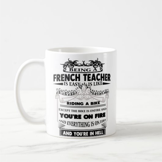 Mug Coupe des enseignants français de cadeaux amusants (Gauche)