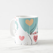 Mug Coupe design fleurie pour une âme joyeuse (Devant gauche)