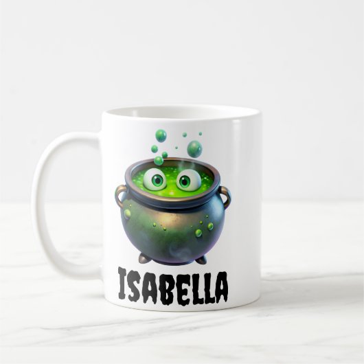 Mug Coupe d'Halloween Éffrayante de sorcière Cauldron (Gauche)