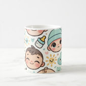 Mug Coupe d'illustration du visage de bébé mignon (Centre)
