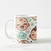 Mug Coupe d'illustration du visage de bébé mignon (Gauche)