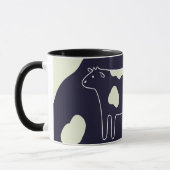 Mug Coupe d'impression de vache sur arrière - plan ble (Gauche)