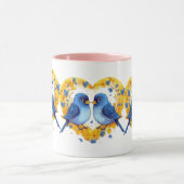 Mug Coupe d'Inséparables romantiques (Centre)