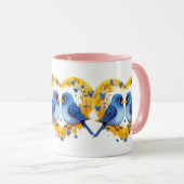 Mug Coupe d'Inséparables romantiques (Devant droit)