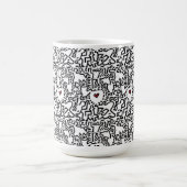 Mug Coupe doodle au coeur rouge - Keith Haring inspiré (Centre)