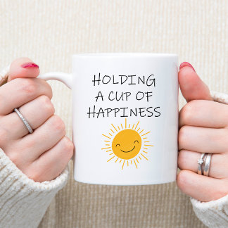 Mug Coupe du Bonheur Citation positive Jaune Soleil So