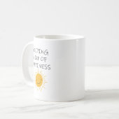 Mug Coupe du Bonheur Citation positive Jaune Soleil So (Devant gauche)