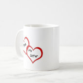 Mug Coupe du café : Aimez ma soeur (Devant gauche)