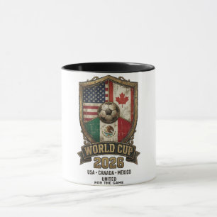 Mug Coupe du Monde 2026 Amérique du Nord Bouclier à Tr