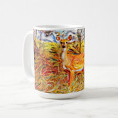 Mug Coupe du monde de maquillage de cerfs peints (Devant gauche)
