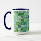 Mug Coupe du Motif de carreaux verts de grâce (Gauche)