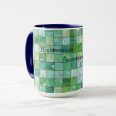 Mug Coupe du Motif de carreaux verts de grâce (Devant gauche)