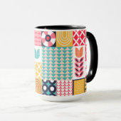 Mug Coupe du Motif géométrique de Bauhaus (Devant droit)