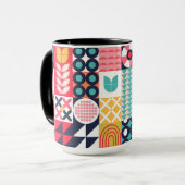 Mug Coupe du Motif géométrique de Bauhaus (Devant gauche)