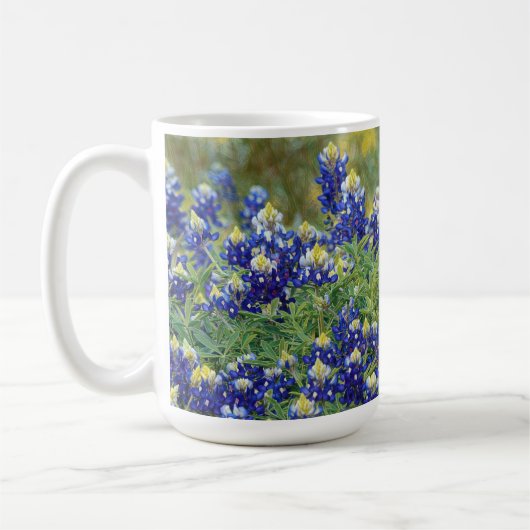 Mug Coupe du Texas Bluebonnets de fleurs (Gauche)