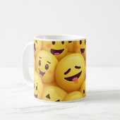 Mug 😊 Coupe Emoji Jaune - Sip avec un sourire! ☕ 💛 (Devant gauche)