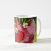 Mug Coupe en forme de coeur rouge - Amour & Romance (Devant droit)