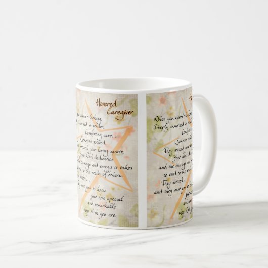 Mug Coupe et poème d'aidants naturels (Devant droit)