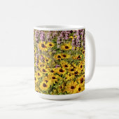 Mug Coupe Floral Fleurs Jaunes (Devant droit)