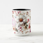 Mug Coupe florale de café sur mesure (Centre)