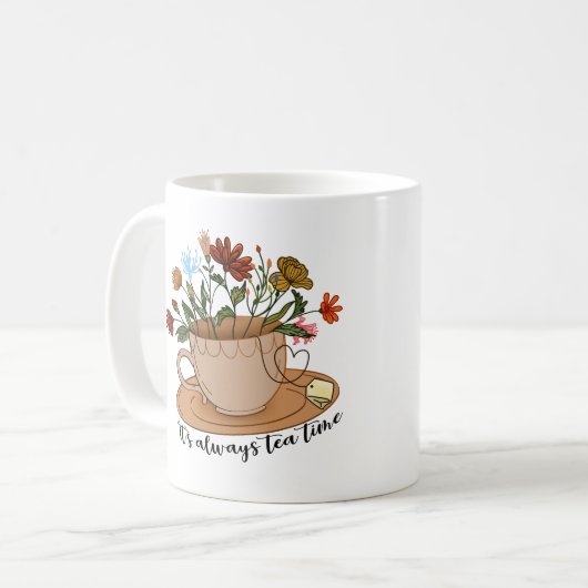 Mug Coupe Florale de Thé (Devant gauche)
